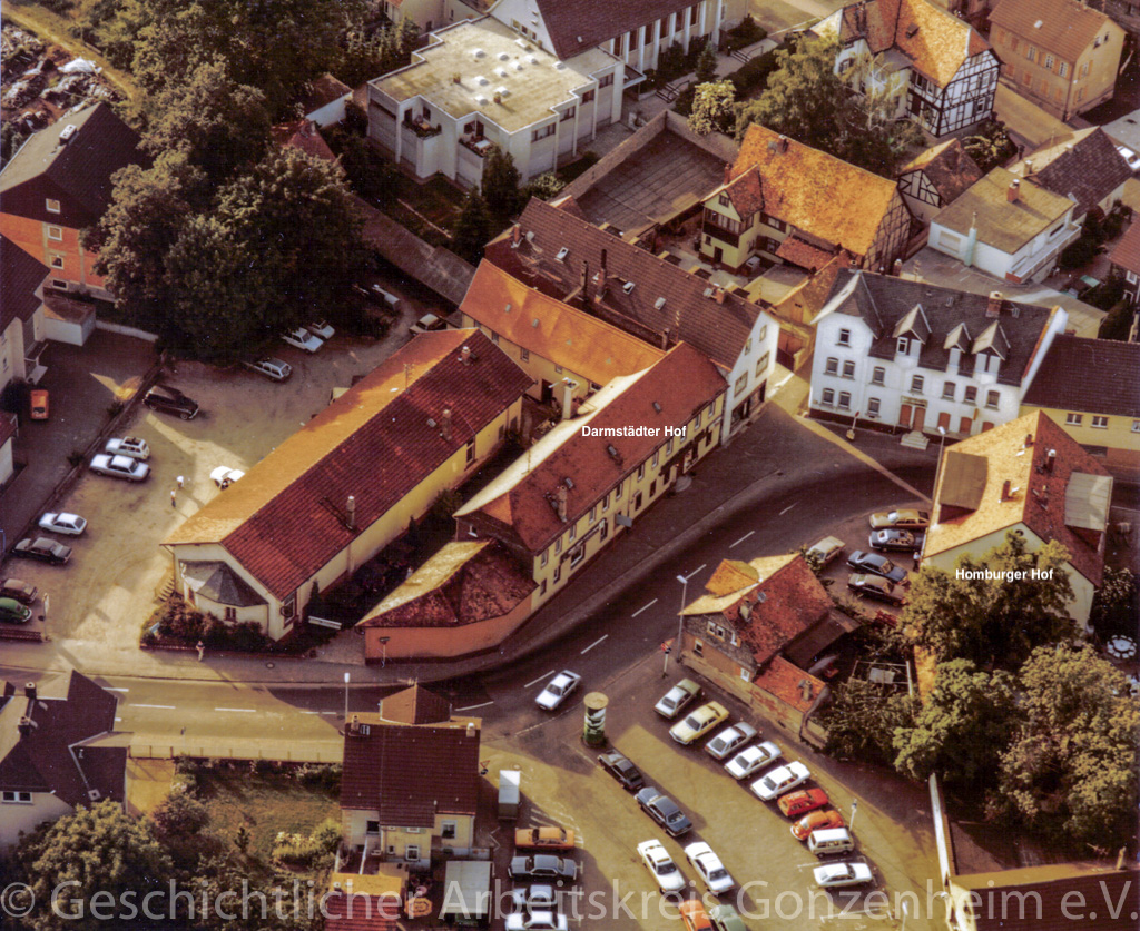 Darmstädter Hof, Schreinerei Föller, Vögler, Gunzoplatz, Kehm-Haus, Homburger Hof - 1983